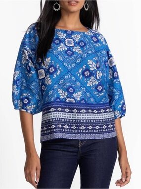 NWT Johnny Was Ciena Linen Boatneck size L